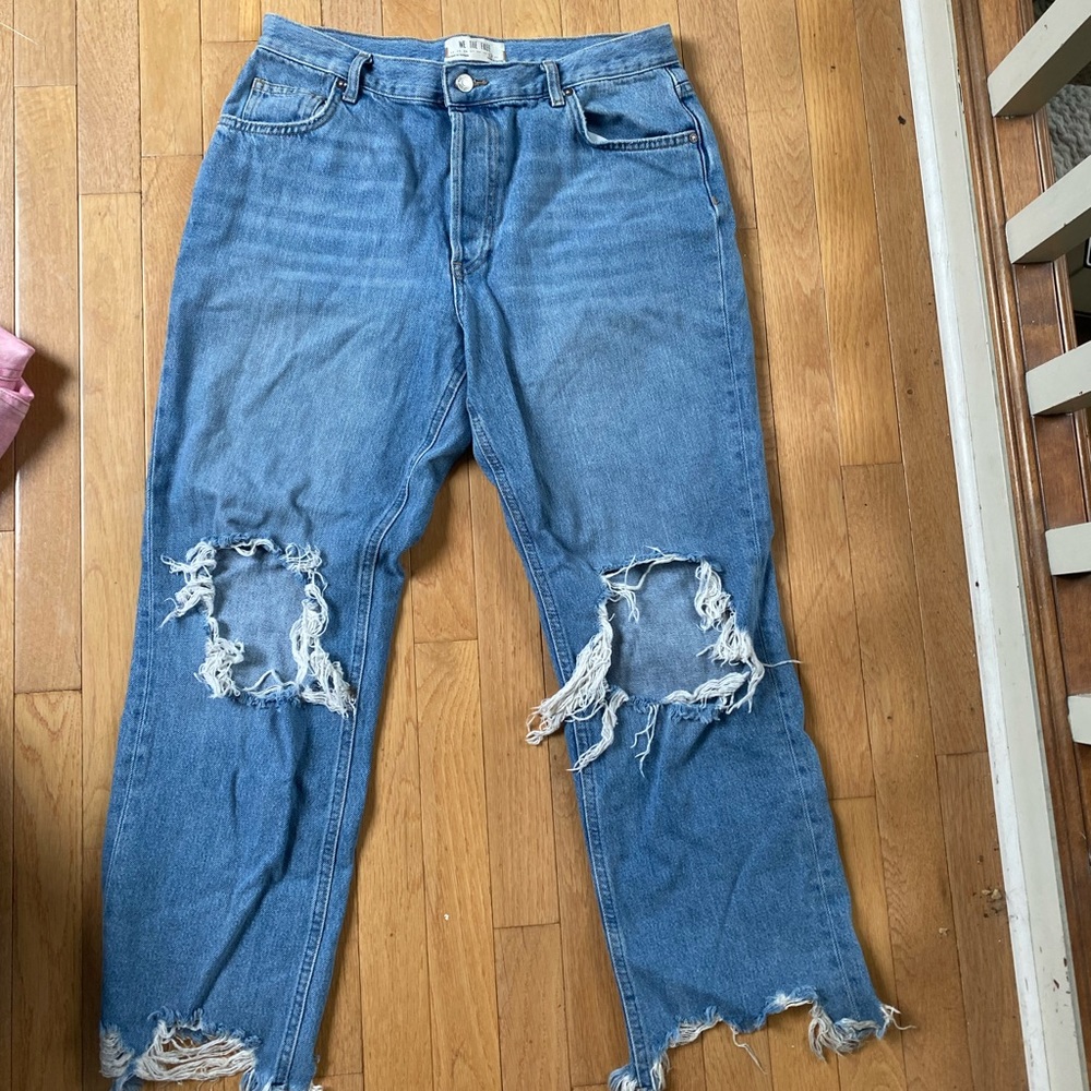 Free people high wasted wide leg jeans